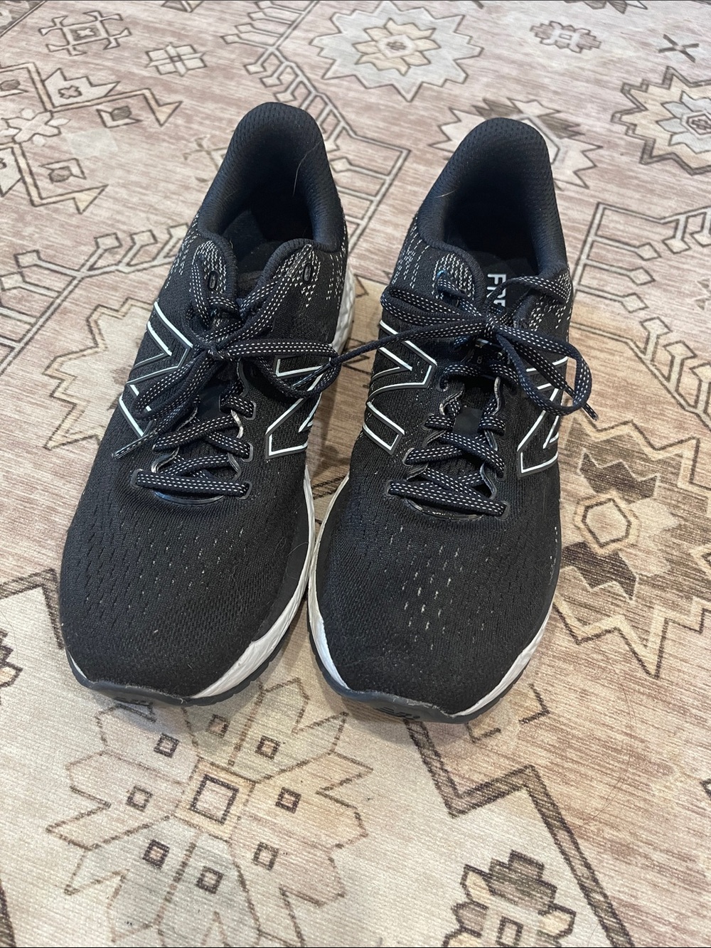 New Balance Women’s Black Athletic Running Shoes with White Accents